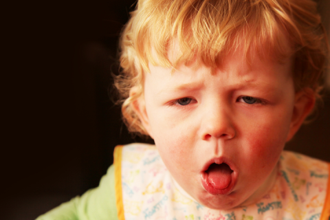 toddler with hacking cough